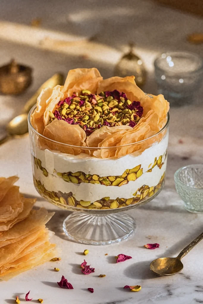 Rosewater Baklava Trifle
