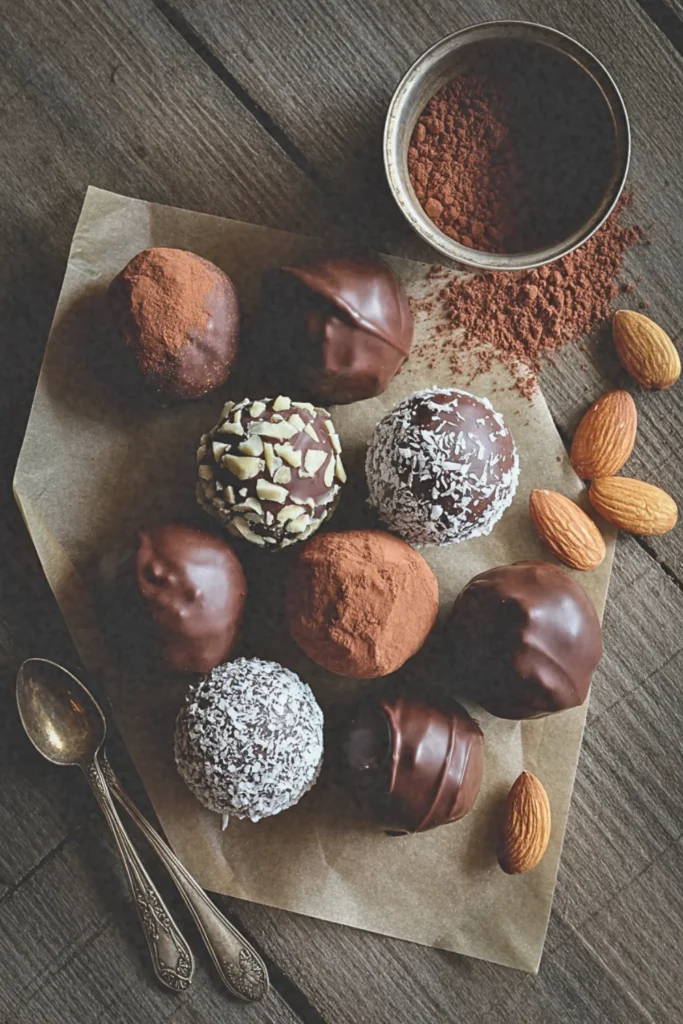 Almond Butter Chocolate Truffles