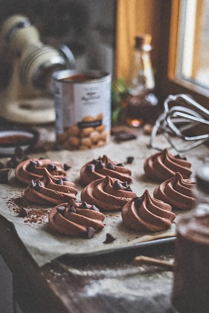 Aquafaba Chocolate Meringue