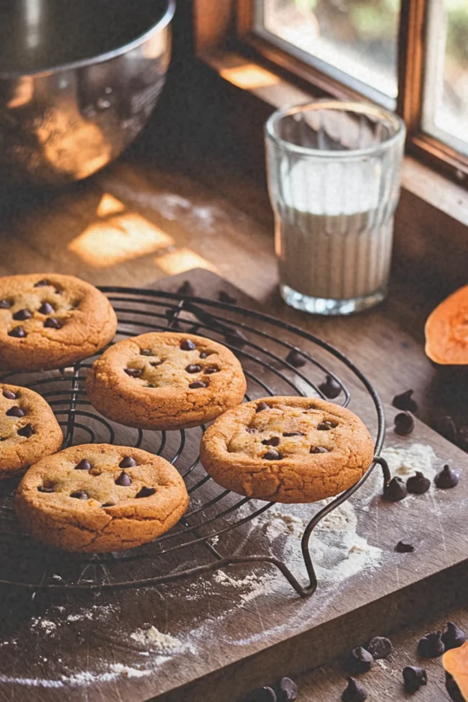 Baked Sweet Potato Chocolate Chip Cookies