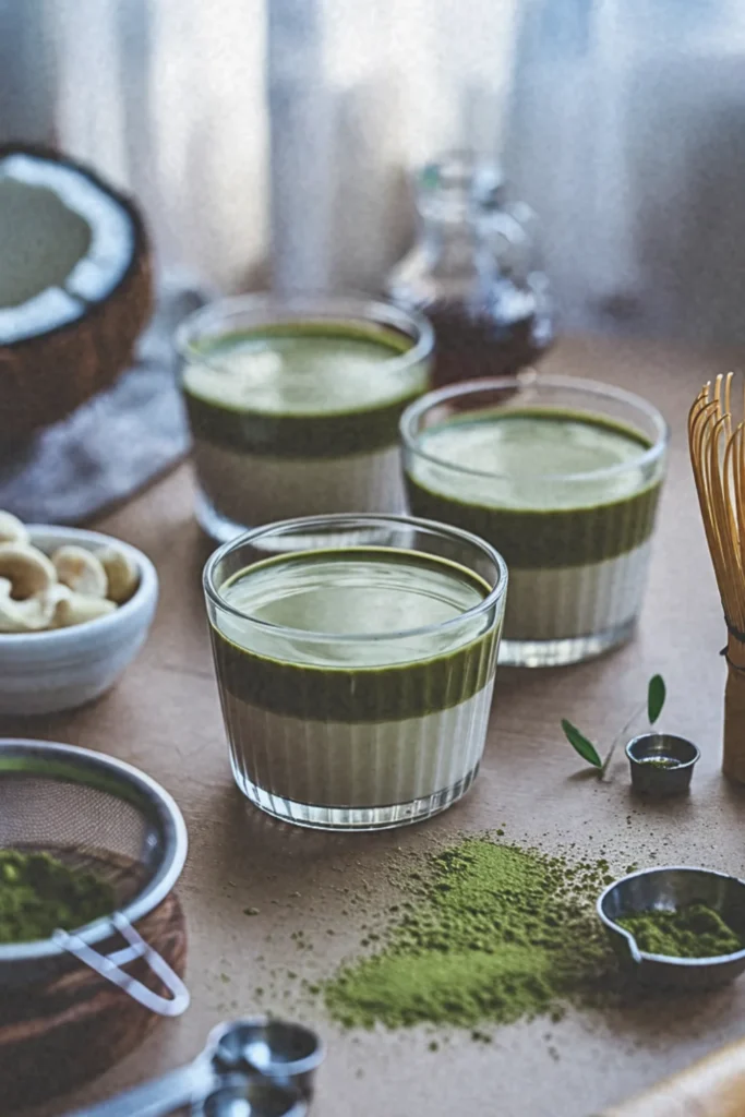 Matcha Coconut Panna Cotta