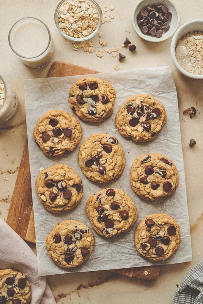 Oat Flour Chocolate Chip Cookies