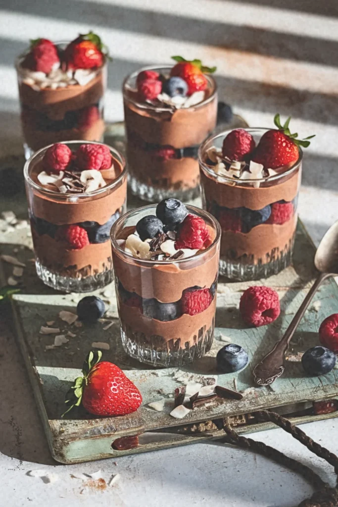 Raw Chocolate Avocado Mousse Parfait