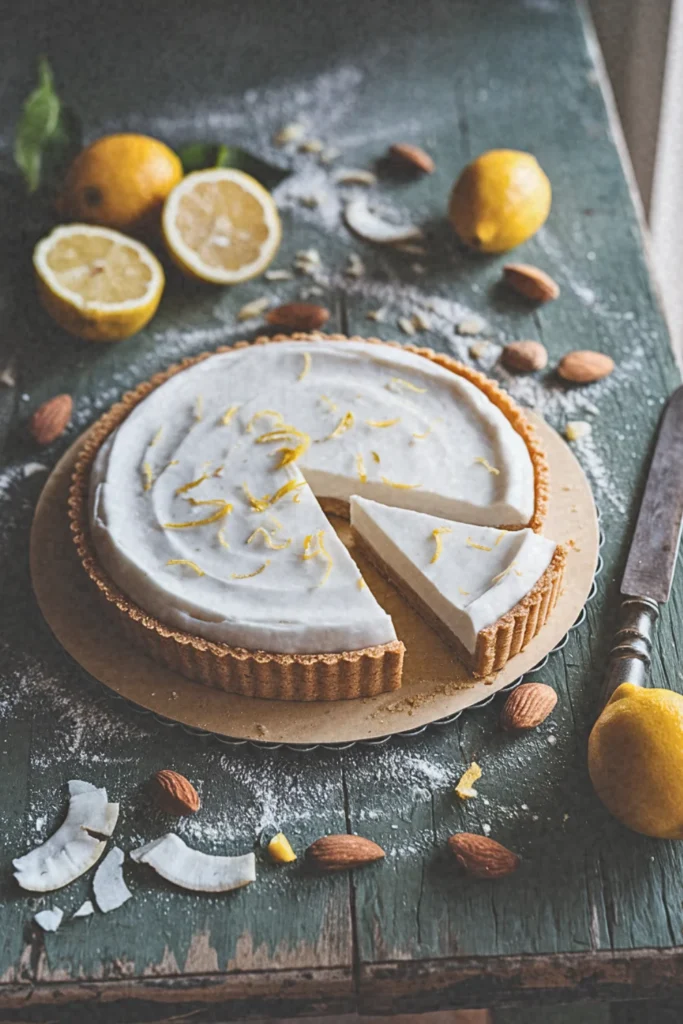 Raw Lemon Coconut Tart
