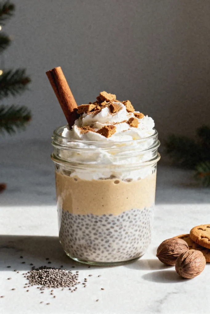 10-Minute Vegan Eggnog Chia Pudding