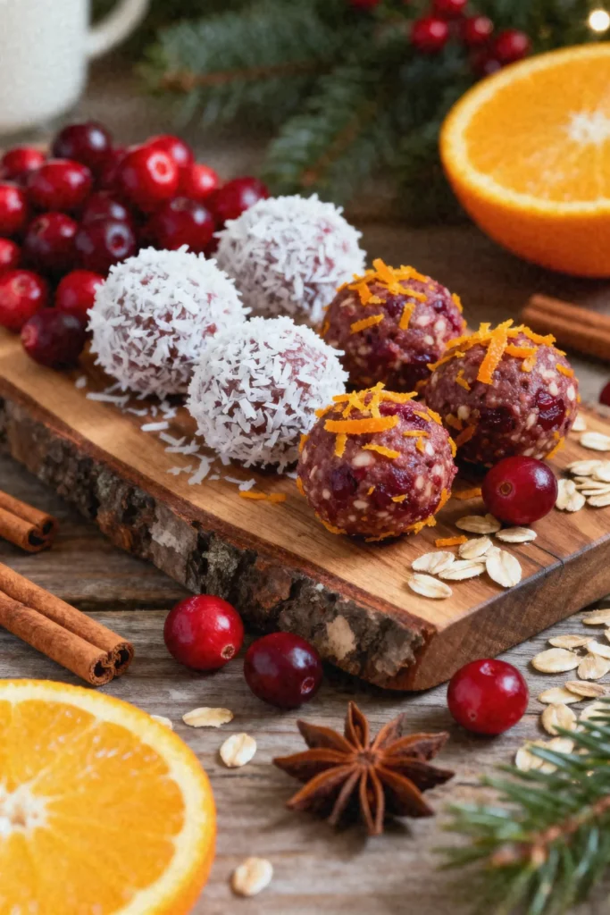 Raw Cranberry Orange Energy Balls
