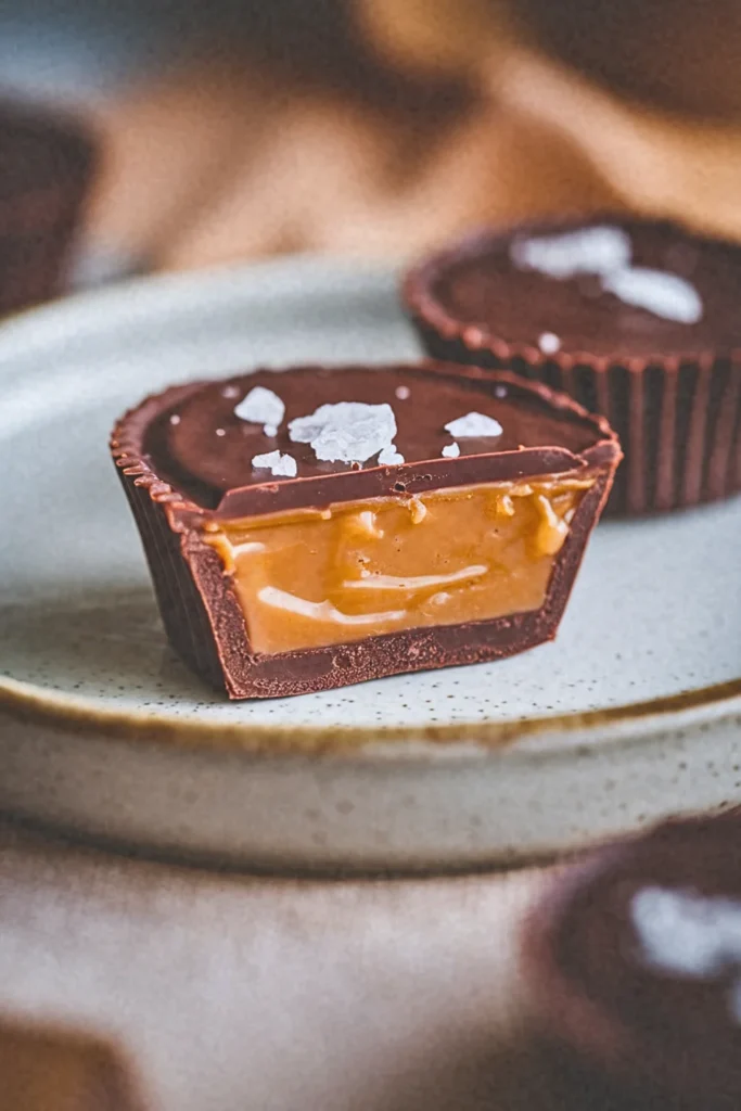 Salted Miso Caramel Chocolate Cups