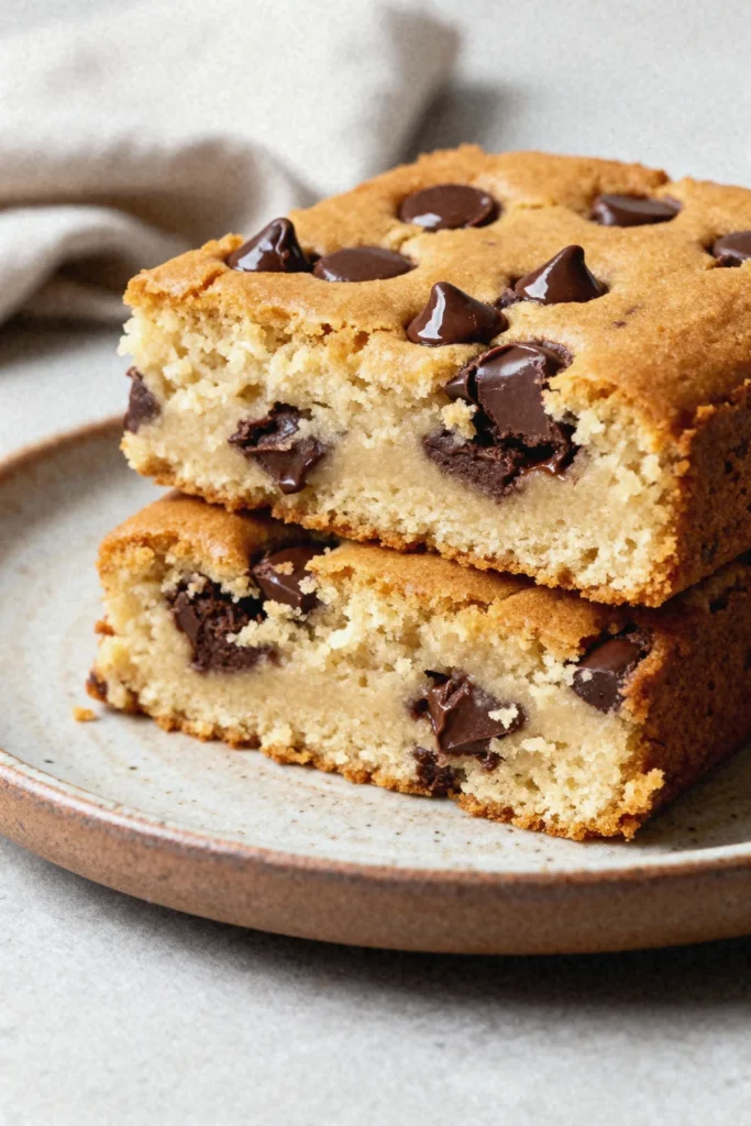 Easy Tahini Chocolate Chip Blondies