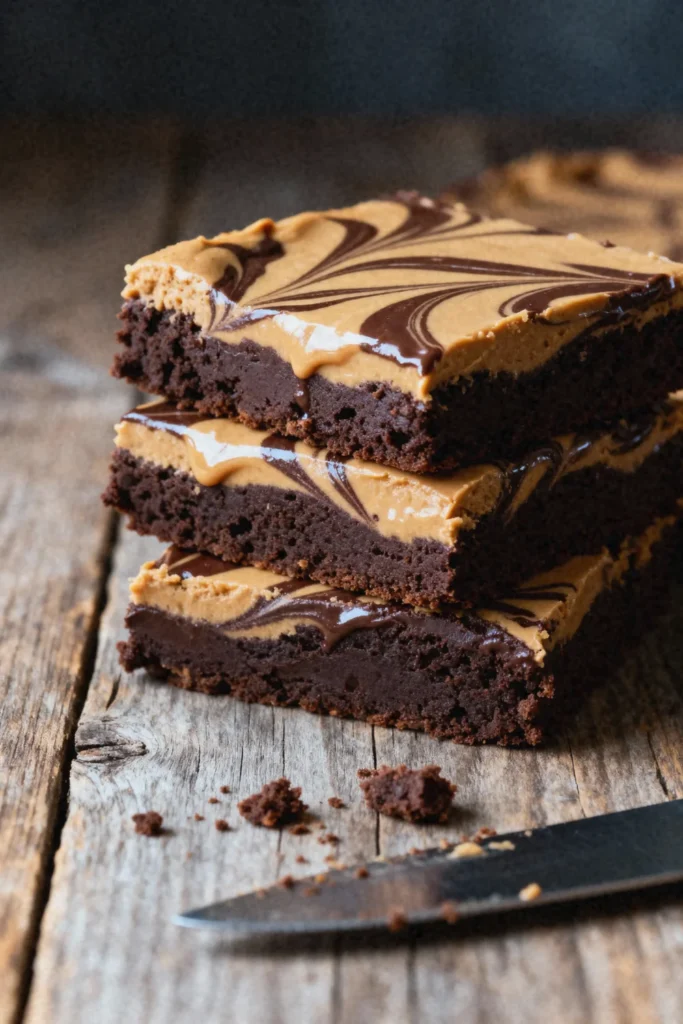 Peanut Butter Chocolate Swirl Brownies